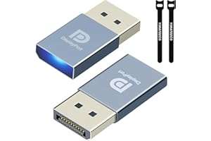 YIMATEECO DisplayPort Headless Ghost Display EDID Emulator DP Dummy Stecker Virtueller Display Adapter 4K Unterstützt bis zu 1920 * 1080P@60HZ, 3840x2160 (DisplayPort Dummy Plug, 2Stü, Grau)