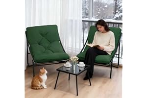 AYDFUORT Balkonmöbel Set 3 teilig, Terrassenmöbel 2 Stühle mit Sitzkissen und Tisch, Gartentisch mit Stühlen, Balcony Furniture, Balkonmöbel Set für Kleinen Balkon, für Terrasse, Balkon (Grün, 90 x 69 x 80CM)