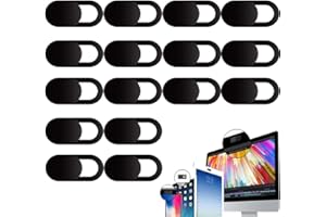 LSYDGN Webcam Abdeckung,Laptop Kamera Abdeckung,Slider Camera Cover Ultra dünne Webcam Cover Privacy,für Laptop, PC, Smartphones, Tablets,Schwarz,16 Stück