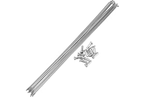 HEROFFIX 12 Set 14G Bicycle Spokes 293mm Bike Wheel Spokes 304 Stainless Steel Silver Tone