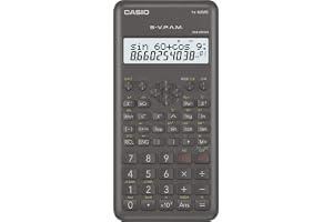 Casio FX-82MS-2 Miniräknare, Grå, 16.1 x 7.7 x 1.4 cm
