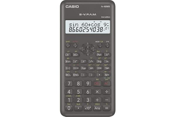 Casio FX-82MS-2-S-ET-B, Calculadora Científica, 1, Gris Oscuro