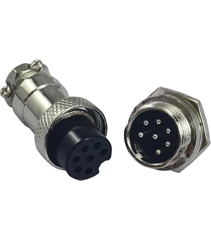 Sourcing Map Luftfahrt-Stecker GX16-6, 6-Pin, 16 Mm – 5 Stück Set Für Elektronik & Industrie