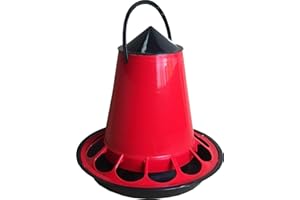 ARTEMA Comedero de Plástico Colgante o Suelo para Alimentar Aves de Corral, Gallinas y Pájaros - Capacidad 5 kg de Pienso