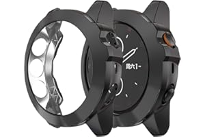 Tencloud etui ochronne kompatybilne z Garmin Fenix 5X plus pokrowiec ochronny miękki pokrowiec z TPU powlekany dookoła zderzak osłona inteligentny zegarek akcesoria do Fenix 5X/Fenix 5X Plus (czarne)