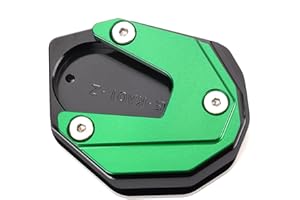 LLIDFONK Für Kawasaki Z900 Z650 RS Z1000 SX Z800 Ninja 650 300 1000SX Ninja ZX6R ZX10R ER6F ER6N Aluminium Motorrad Zubehör Seitenständer Fuß Ständer Verlängerungspad Stützplatte (grün)