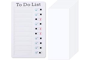 Bekecidi Tableau de Liste de Contrôle Tableau Mémo en Plastique avec 10 Papiers, Tableau des Taches Quotidiennes Enfant Tableaux de Planification pour la Maison, les Voyages