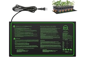 CLIUNT Estera de Calor de plántulas, Alfombrilla de Calor para germinación de plántulas, Almohadilla térmica para Invernadero, para germinación de plántulas, Resistente al Agua, 21 W, 25.5 x 52.5 cm