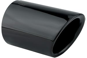 L & P CAR DESIGN L&P A285-1 Auspuffblende Endrohrblende Schwarz Chrom Edelstahl poliert Plug&Play Endrohrblenden Auspuffblenden Auspuff Blende für 65mm Endrohre