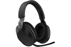 AndThere Cuffie Bluetooth Over Ear Wireless Cuffie Con Microfono Cavo On Ear Grandi Cuffie Cancellazione Rumore Bluetooth Headphones Noise Cancelling Senza Fili Cuffie per Gaming PC TV Palestra