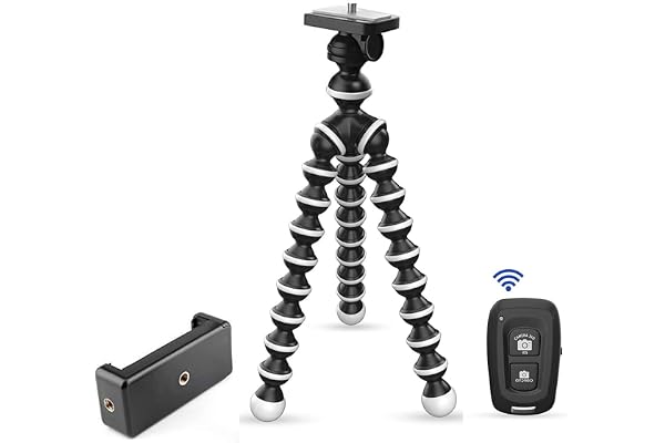 DIGITEK (DTR 260 GT) Gorilla Tripod/Mini 33 CM (13 Inch) Tripod for Mobile Phone with Phone Mount & Remote, Flexible Gorilla Stand for Point and Shoot & Action Cameras
