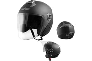 A-PRO SRL Casque Jet Visière Pare Soleil ECE 22-05 Approuvé Moto A-Pro