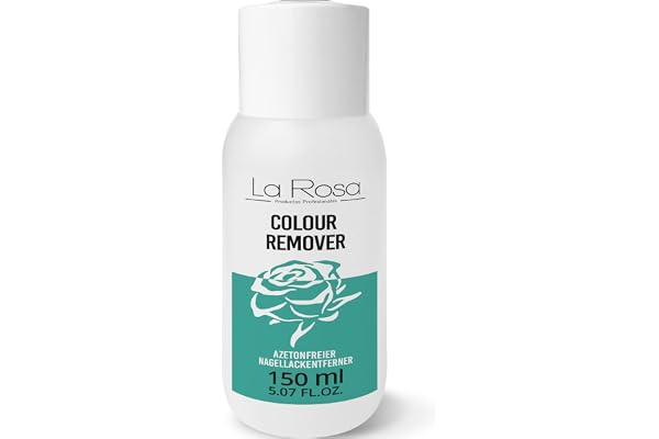 LaRosa Dissolvant SANS ACÉTONE 150 ml au COMPLEXE DE VITAMINES idéal pour enlever le vernis à ongles traditionnel des ongles naturels, en gel et en acrylique
