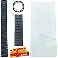 Black Cricket Bat Grip, Toe Guard with Adhesive, Wrapping Tape for Strong Bond Bat Handle With Bat Grip, Anti-Scuff & Anti-Crack Double-Sided Fiber Tape Sheet Combo (Pack Of 5)