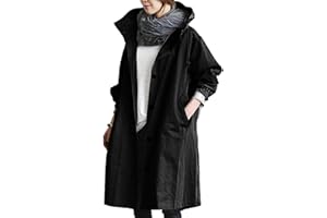 Fulidngzg Veste de pluie pour femme - Grandes tailles - Longue veste coupe-vent, ultra légère et fine avec capuche pour sport, randonnée, extérieur, été