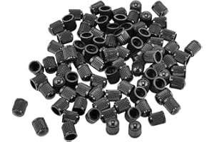 FIIDO KaariFirefly - Tapones de plástico para válvulas de neumáticos de Coche, Motocicleta, camión, 100 Unidades, Color Negro