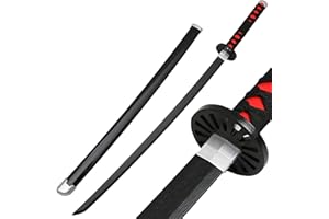 ZNLVZSH Demon Klinge Holz Samurai Schwert, Anime Cosplay Ninja Sword Requisiten, für Fans Weihnachten oder Geburtstag Anime Liebhaber Dekorative Spielzeug, 41 Zoll, Kamado Tanjirou 2