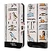 Produktbild Offizielle British Museum Weiss Hieroglyphen Altes Ägypten Brieftasche Handyhülle aus Leder für Apple iPhone 6 / 6s