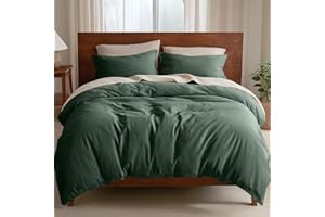 ‎LANQINGLV Lanqinglv Bettwäsche 155x220cm Grün Dunkelgrün,Weiche Mikrofaser ÖKO-TEX Bettwäsche-Sets Uni Bettbezug Deckenbezug mit Reißverschluss und Kissenbezüge 80x80cm