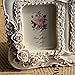 Giftgarden White Photo Frame Rose Floral Double Picture Frames for Wedding Gift, Anniversary Gift