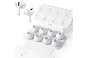 Seltureone 4 pary wymiennych końcówek do AirPods Pro/AirPods Pro 2 z otworem redukcji szumów, antypoślizgowe miękkie zatyczki do uszu