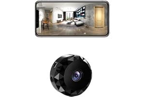 qoiq Camera Espion WiFi 1080P Mini Caméra de Surveillance Interieur/extérieur sans Fil avec Enregistrement Camera Espion a Distance Discrete Enregistreur Spy Cam Detecteur Mouvement (Black)