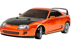 Tamiya Toyota Supra Drift TT-02D Miniturowy Model Samochodu, Pomarańczowy/Czarny, Skala 1:10, 300058613
