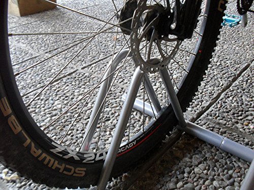 Ideare DY125892 zusammensteckbarer Fahrradständer, universell einsetzbar, silberfarben - 5