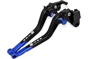 MTCRIGHTER Long Size Brake Lever Clutch Lever for Suzuki GSX-8S 2023-2024, CNC Aluminum Alloy Made (Blue)