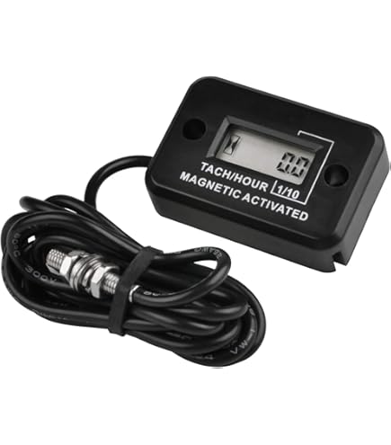 Compteur Numérique Tach/heure Auto-alimenté - Parfait Pour Tondeuse, Tracteur, Moto Et Plus | Étanche IP68, Suivi RPM, Rappel D'entretien