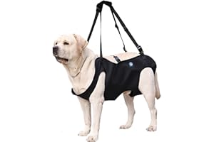 KAJILE Uprząż Dla Psa,Chusta do Noszenia Psa,Pasy do Podnoszenia i Rehabilitacji Zwierząt Dla Osób Starszych,Niepełnosprawni,Urazy Stawów,Zapalenie Stawów,Czarny,S
