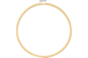 Creations Korbond Bastidor para Bordar de 25 cm, para Punto de Cruz, Manualidades, Ganchillo, Costura, enmarcar, 100% bambú Natural, 25cm