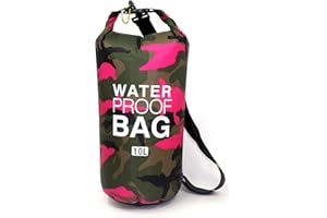 JAMUILS Dry Bag - Borsa a tracolla impermeabile, 10L, per kayaking, canoa, rafting, snowboard, Sea to Summit (rosa mimetico)