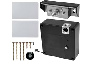 SHAOJIAN RFID Locks Smart Hidden Cabinet Lock Keyless Electronic Drawer Lock for Children Proof, No Drill Invisible Cupboards Lock with 2 RFID Cards for 1.5 inch Thick Door