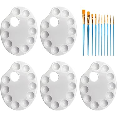 Tavolozza Per Pittura Professionale - 17 Vaschette Per Mescolare Colori Acrilici, Tempera E Poster - Foto 11