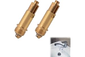 RAKIUTY Pop-Up Drain Valve, Pop-Up Click Clack Bath Drain Spring Bolt Made of Brass, Brass Pop-Up Drain Valve Screws, Pop-Up Drain Valve Screw Brass, Pop Up Drain Valve Screws Brass, 2 Pieces