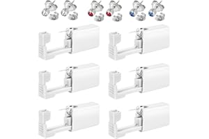 Bestomrogh 6 Stück Ohrloch Stecher, Ohrlochpistole Kit, Piercing Pistole mit Kristall Ohrstecker Ohrlöcher Selbst Stechen Sicherheit Asepsis Pierce Kit für Hause