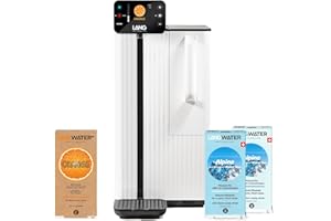 LANGWATER Osmoseur d'eau potable & Minéralisation TheWell 2 - Filtration eau du robinet Osmose Inverse NSF58 - Distributeur eau chaude et arômatisée - Packs de Minéraux & Orange fabriqués en Suisse