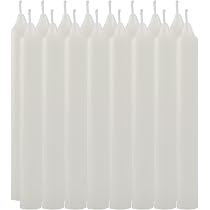 Lot De 18 Bougies Blanches Cylindriques 20 Cm - Sans Odeur, Mèche Coton, Longue Durée Pour Décoration De Table