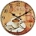 Produktbild perla pd design Wanduhr Küchenuhr Vintage Design Espresso ca. Ø 28 cm