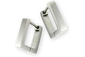 Fly Style Paar Klapp Creolen aus Edelstahl - Eckige Ohrringe für Damen und Herren - Edelstahl Kreolen Klein