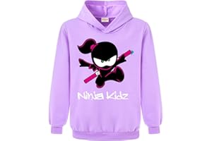 Forlcool Ninja Kidz Merch Girls and Boys Printed Sweatshirt Hoodie Kids Casual Jumper Top
