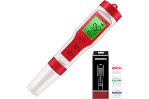 Digital pH-mätare Temperaturmätare EC PPM-detektorsensor | Testare Digital Vattenkvalitetstestare För , Hydroponik, Akvarier, Pooler, Dricksvatten, Spa, Dammar, Laboratorium