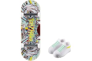Hot Wheels Mattel Mini Skateboard avec Chaussures Assorties Multicolore (HNG39)