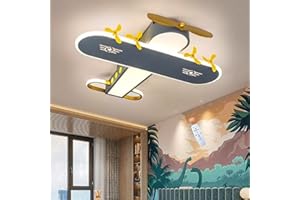 FUMIMID Plafoniera A Forma Di Aeroplano LED 59W Dimmerabile Lampada Per Camera Dei Bambini Paralume in Acrilico Camera Dei Ragazzi Camera Da Letto Asilo Sala Studio Lampada Lampadario Per Interni