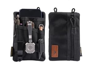VIPERADE VE1 Organiseur de Sac à Outils EDC, Petit Sac EDC avec 5 Poches, Petit Sac à Outils Multi, Sac à Outils en Nylon EDC Pochette Fourreau pour Petite Lampe de Poche Couteau Stylo Cahier(Noir)