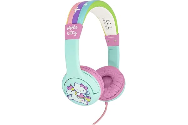 OTL Technlogies Hello Kitty Unicorn Junior Casque d'écoute, Filaire, pour Enfants (Produit sous Licence Officielle)
