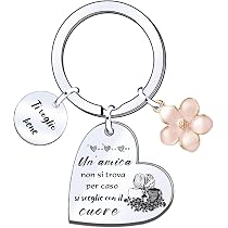Tecreo Portachiavi Amicizia, Idee Regalo Migliore Amica Compleanno, Migliore Amica Portachiavi Amicizia Regalo Amica Speciale, Laurea Ragazze/Donna Speciale Sorella Teenager Regalo per Migliore Amica
