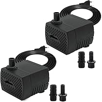 COSTWAY Aquariumpomp, 30 W, mini-waterpomp, 1450 l/u, met 2,5 m hoge slag en 1,83 m netsnoer en 3 sproeiers, kattenfontein, pomp, drinkfontein voor aquaria, hydrocultuur, vijver, fontein (30 W - 1450