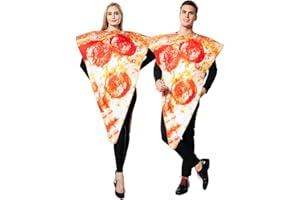 EraSpooky Unisex Pizza Cibo Costume Festa di Halloween Vestito Divertente per Donne Uomini Adulte